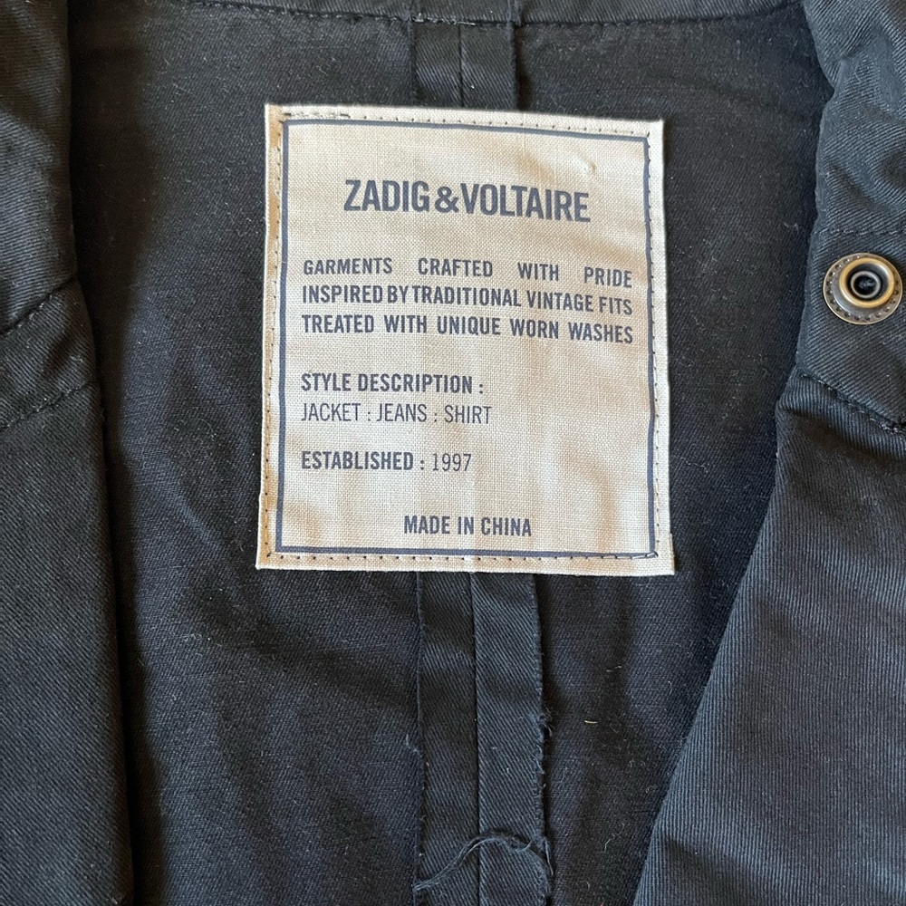 Zadig & Voltaire Grunge Military Jacket S - Picture 9 of 13